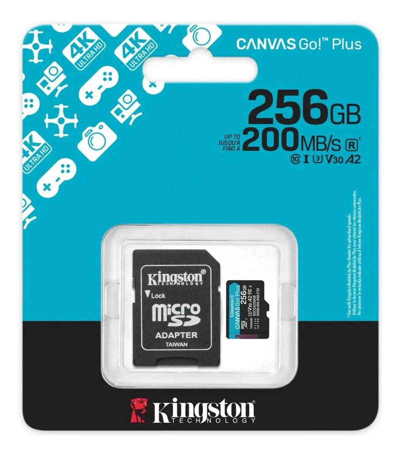 TARJETA MICROSDXC 256GB CANVAS GO PLUS GEN4 200MB/S - 3
