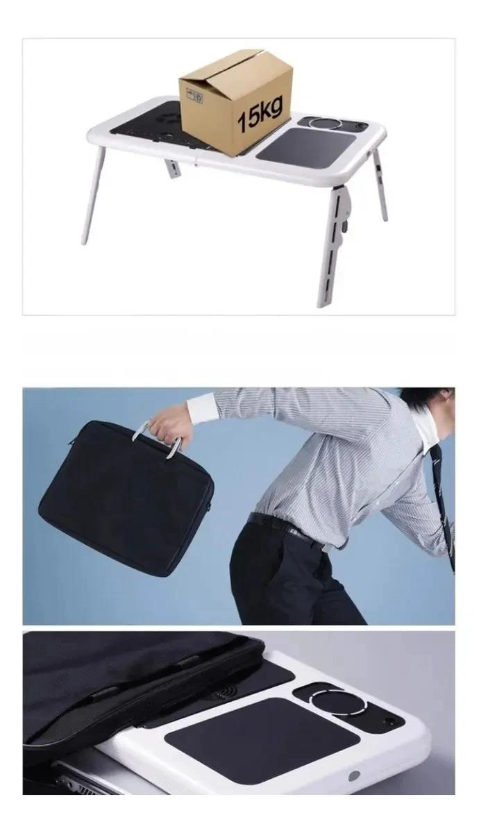 MESA PORTATIL PLEGABLE PARA LAPTOP CON VENTILADORES - 2