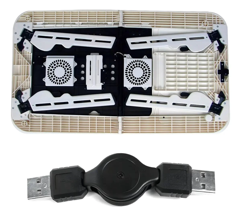 MESA PORTATIL PLEGABLE PARA LAPTOP CON VENTILADORES - 3