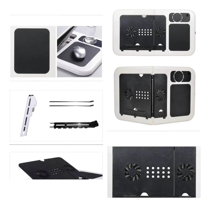 MESA PORTATIL PLEGABLE PARA LAPTOP CON VENTILADORES - 4