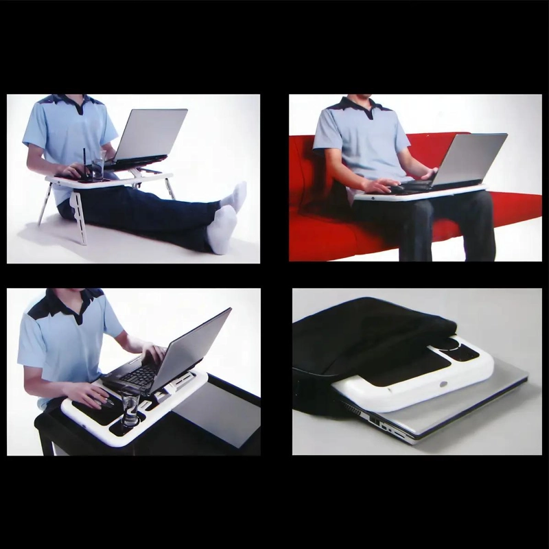 MESA PORTATIL PLEGABLE PARA LAPTOP CON VENTILADORES - 5