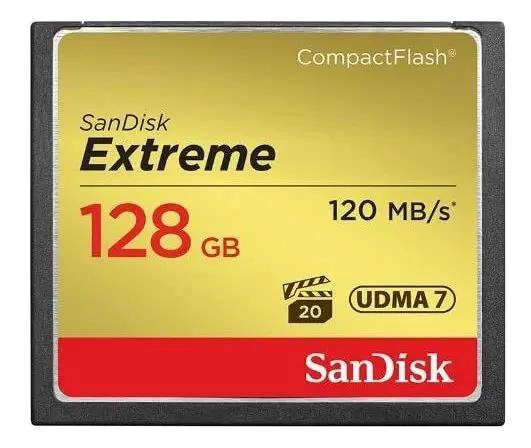 TARJETA DE MEMORIA COMPACT FLASH 128GB ALTA VELOCIDAD - 1