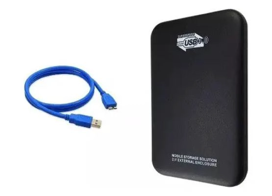 FUNDA ALUMINIO USB 3.0 PARA DISCO DURO EXTERNO 2.5' - 1