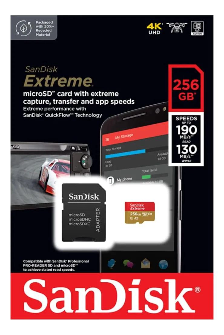 TARJETA MICRO SD 256GB 190MB/S EXTREME PRO - 3