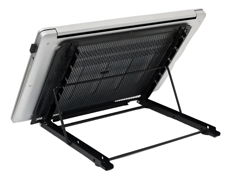 SOPORTE PLEGABLE PARA NOTEBOOK DE ACERO NEGRO - 1