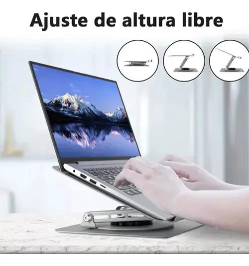 SOPORTE AJUSTABLE DE ALUMINIO PARA NOTEBOOK Y TABLET - 3