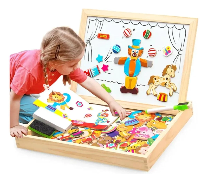 ROMPECABEZAS MAGNE TICO MONTESSORI DE MADERA PARA NIÑOS - 2