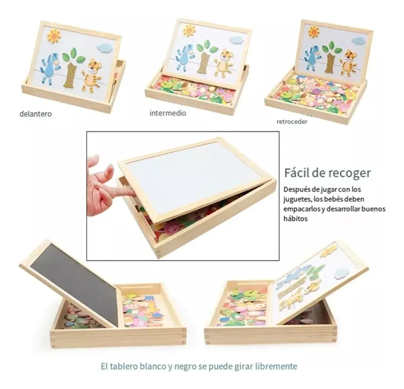 ROMPECABEZAS MAGNE TICO MONTESSORI DE MADERA PARA NIÑOS - 5
