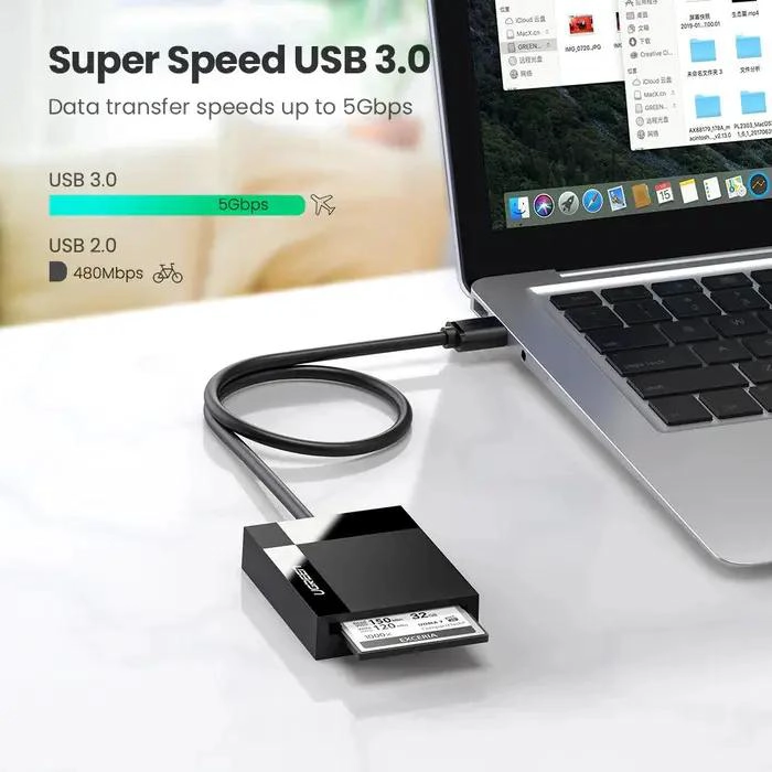 LECTOR 4 EN 1 PARA TARJETAS DE MEMORIA USB 3.0 - 3