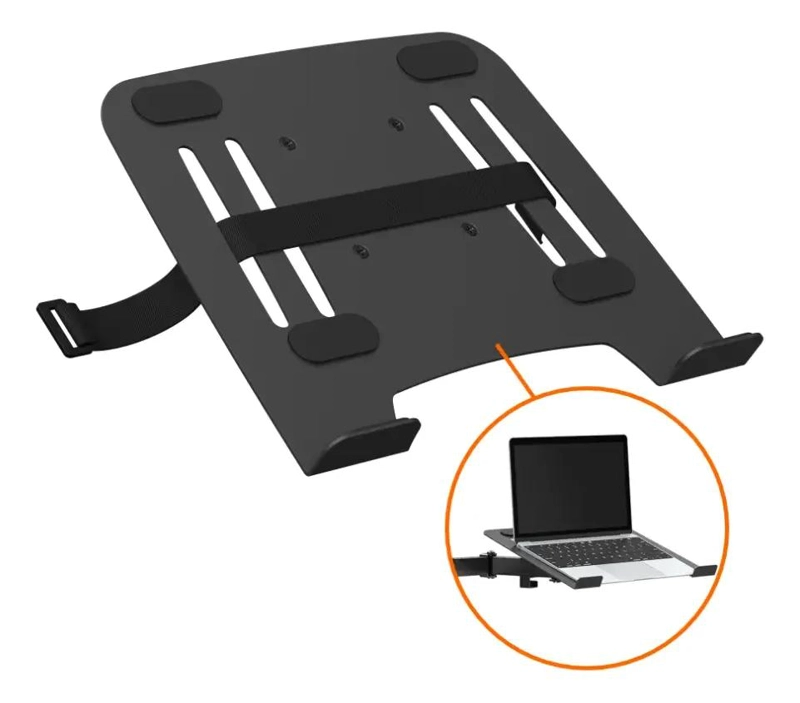 BANDEJA DE ACERO PARA SOPORTE DE NOTEBOOK Y MONITOR - 1