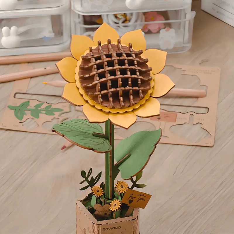 PUZZLE 3D DE MADERA GIRASOL 86 PIEZAS - 3