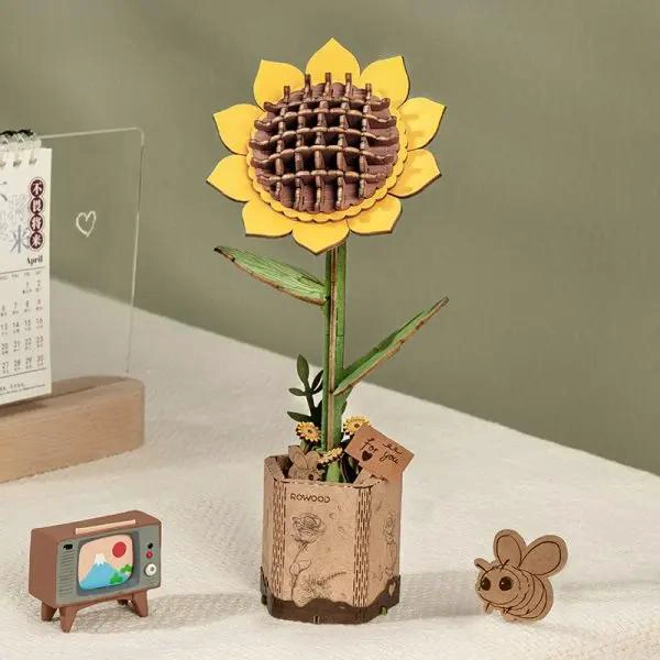 PUZZLE 3D DE MADERA GIRASOL 86 PIEZAS - 5