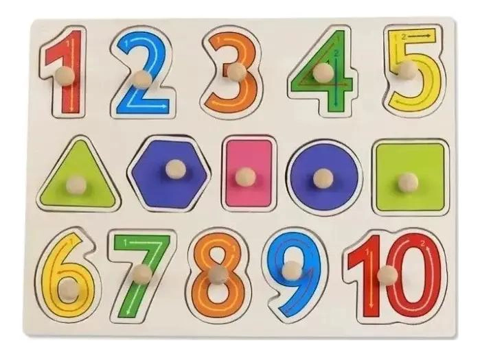 PACK 3 PUZZLES DE MADERA CON NUMEROS DIDACTICOS - 3