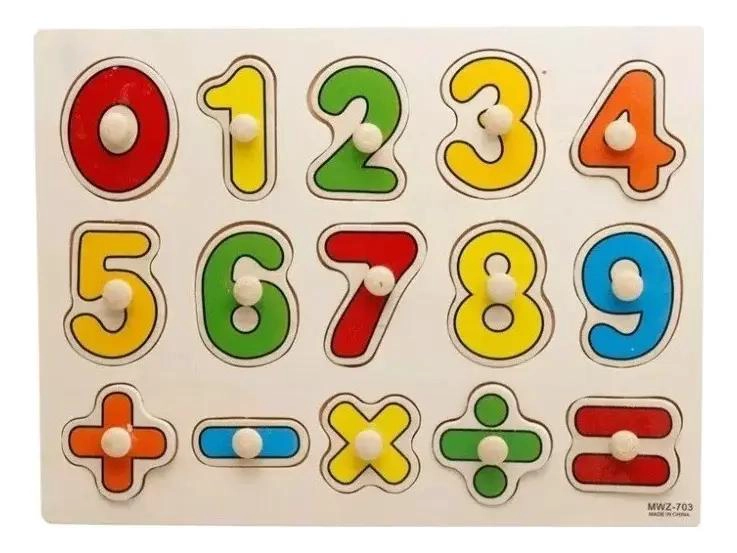 PACK 3 PUZZLES DE MADERA CON NUMEROS DIDACTICOS - 5
