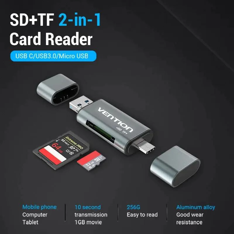 LECTOR DE TARJETAS 3 EN 1 OTG SD TF - 3