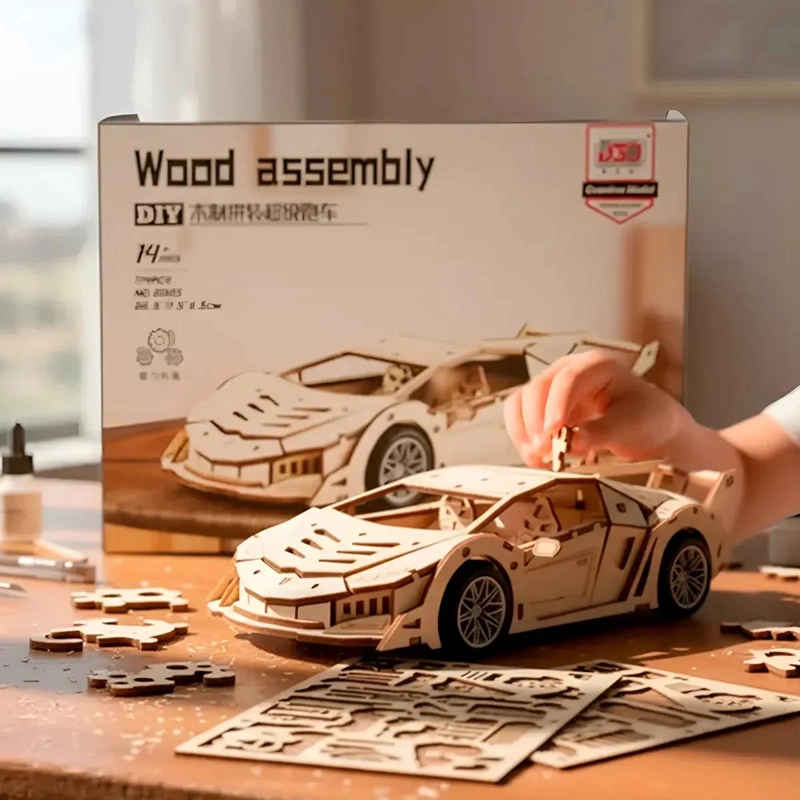 PUZZLE 3D DE MADERA LAMBORGHINI 114 PIEZAS - 1