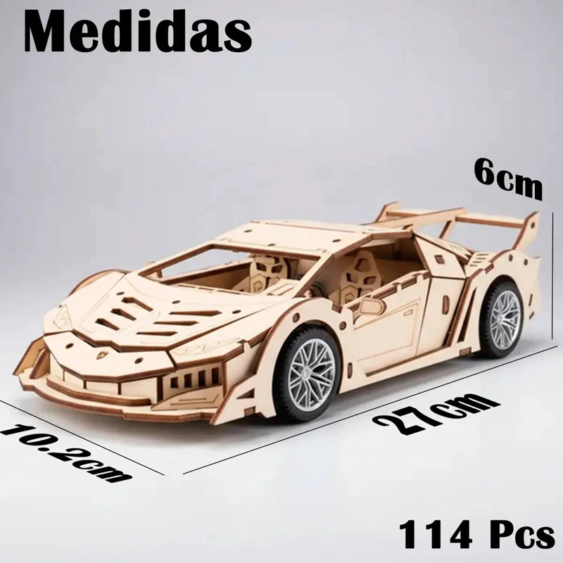 PUZZLE 3D DE MADERA LAMBORGHINI 114 PIEZAS - 2