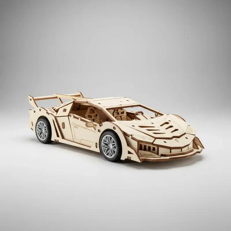 PUZZLE 3D DE MADERA LAMBORGHINI 114 PIEZAS - 4