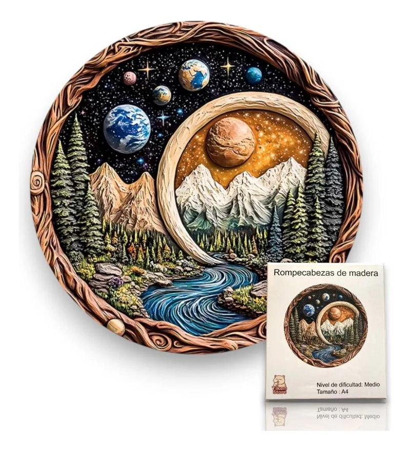 ROMPECABEZAS DE MADERA A4 PAISAJE UNIVERSO - 1