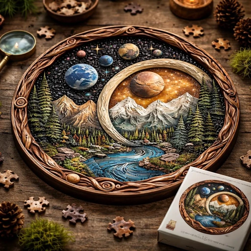 ROMPECABEZAS DE MADERA A4 PAISAJE UNIVERSO - 2