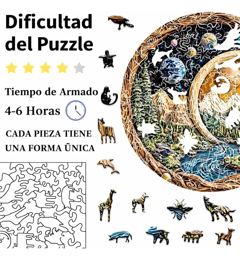 ROMPECABEZAS DE MADERA A4 PAISAJE UNIVERSO - 3