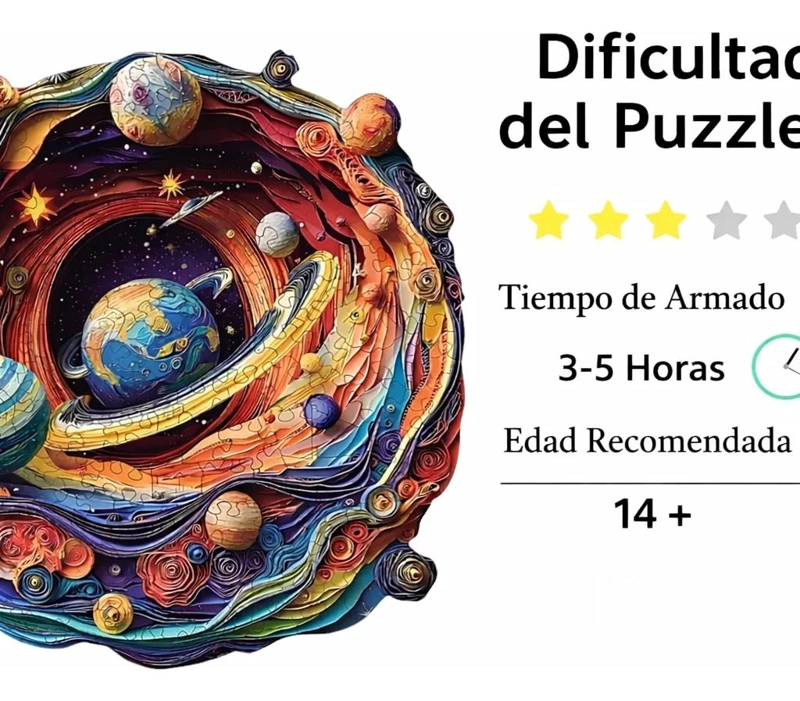 ROMPECABEZAS DE MADERA A4 PAISAJE UNIVERSO PLANETAS - 2