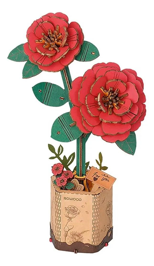 PUZZLE 3D DE MADERA CAMELIA ARMABLE CON 113 PIEZAS - 1