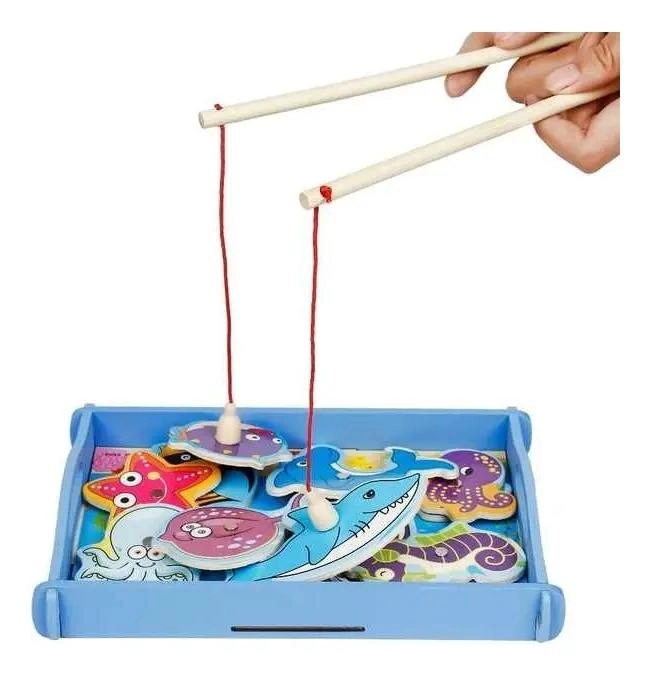 JUEGO DIDACTICO DE PESCA MAGNE TICO CON PUZZLES - 2