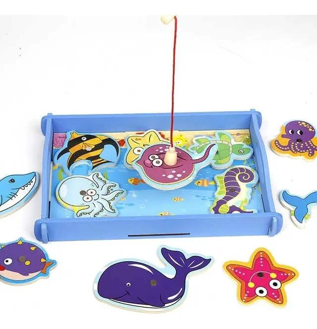 JUEGO DIDACTICO DE PESCA MAGNE TICO CON PUZZLES - 3