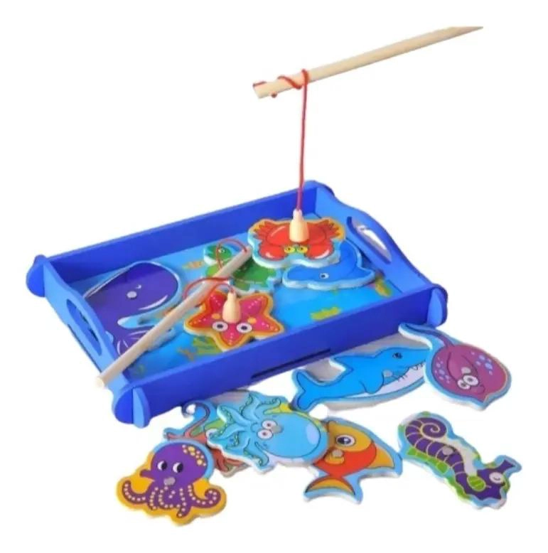 JUEGO DIDACTICO DE PESCA MAGNE TICO CON PUZZLES - 4