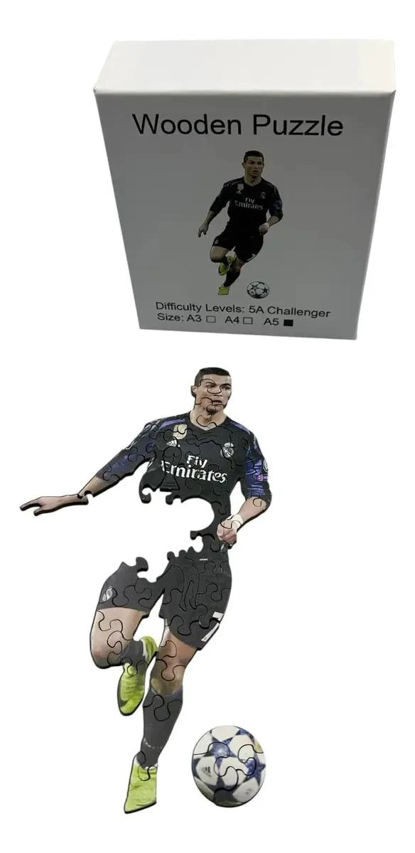 ROMPECABEZAS DE MADERA CRISTIANO RONALDO CR7 - 3