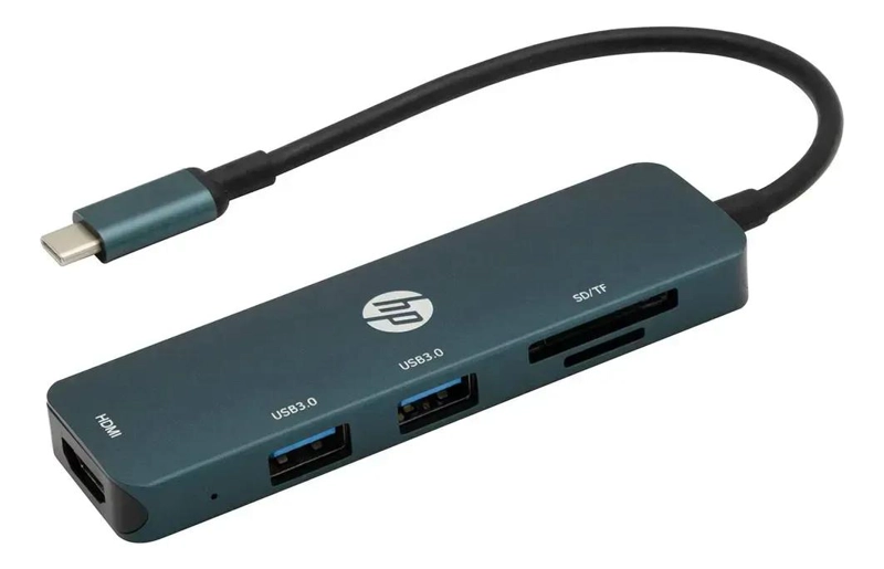 GENÉRICO HUB USB-C 6 EN 1 CON HDMI 4K Y LECTOR SD