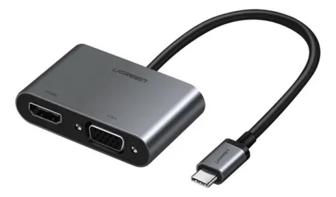 GENÉRICO HUB ADAPTADOR USB TIPO C CON VGA Y HDMI