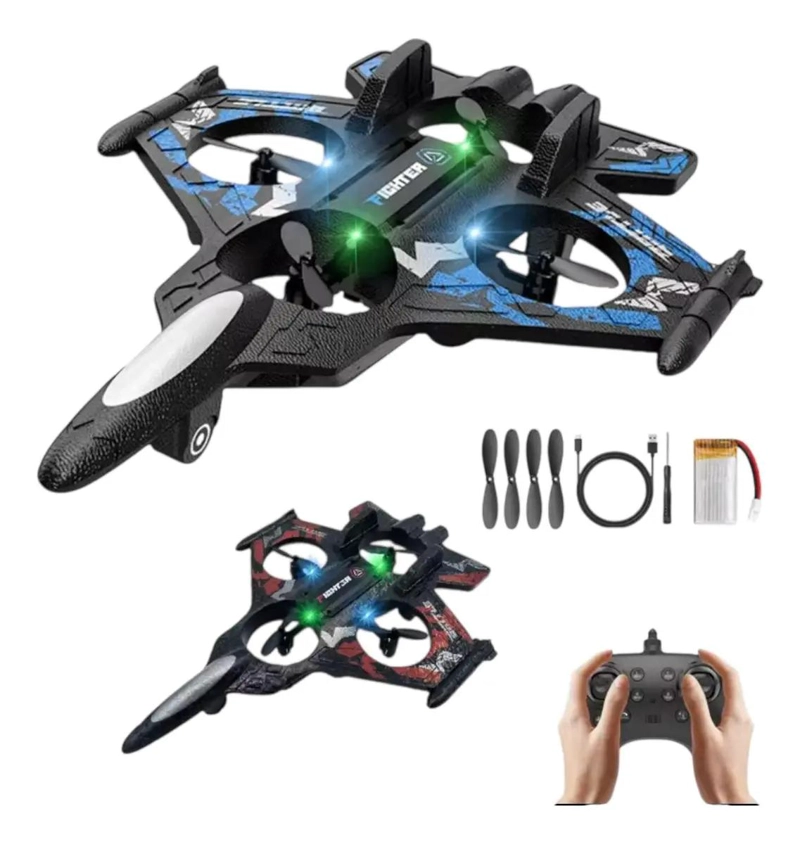 PACK 2 AVIONES ACROBATICOS CONTROL REMOTO GOMA EVA - 1