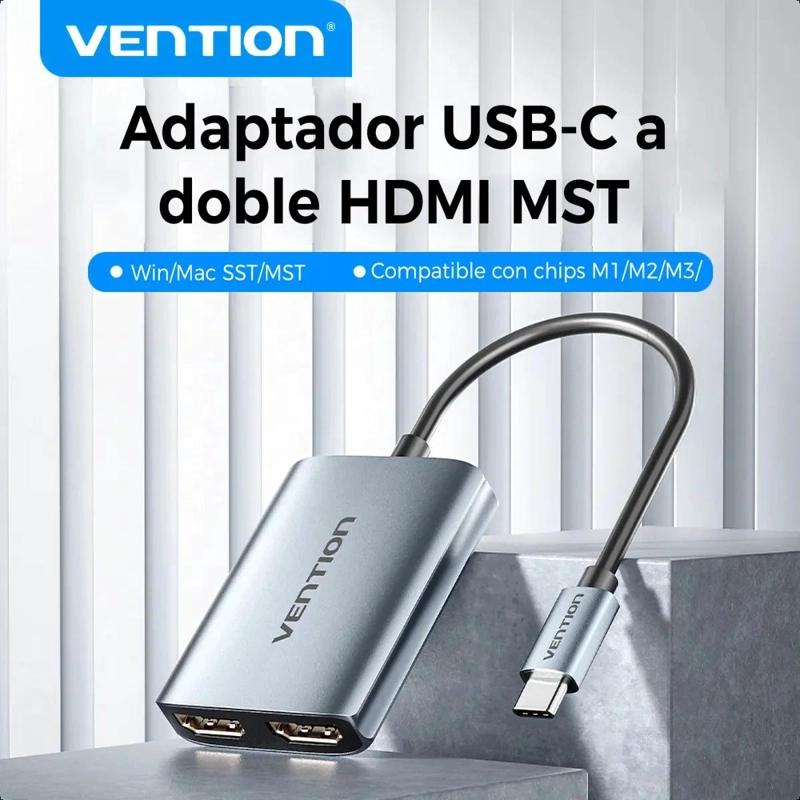 ADAPTADOR USB-C DUAL HDMI MST 4K 60HZ PARA DOBLE MONITOR - 2