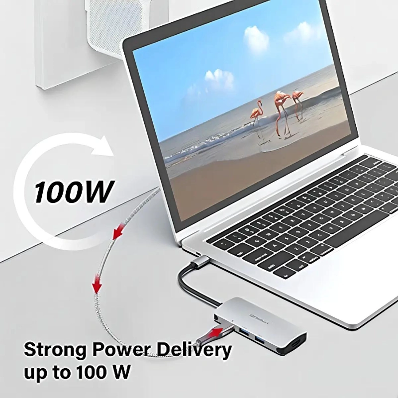 ADAPTADOR USB C 7 EN 1 CON HDMI 4K Y PD 100W - 2
