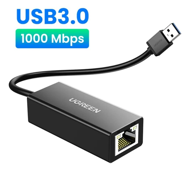 GENÉRICO ADAPTADOR USB 3.0 A RJ45 GIGABIT ETHERNET 5 GBPS