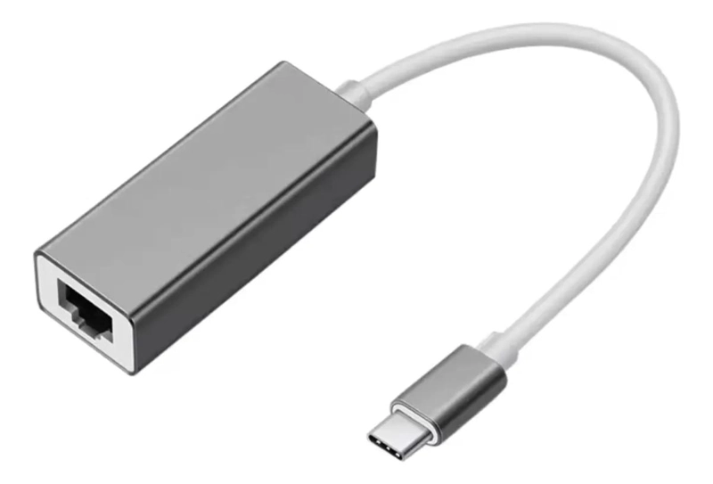GENÉRICO ADAPTADOR USB-C A ETHERNET RJ45 PARA CONEXION CABLEADA