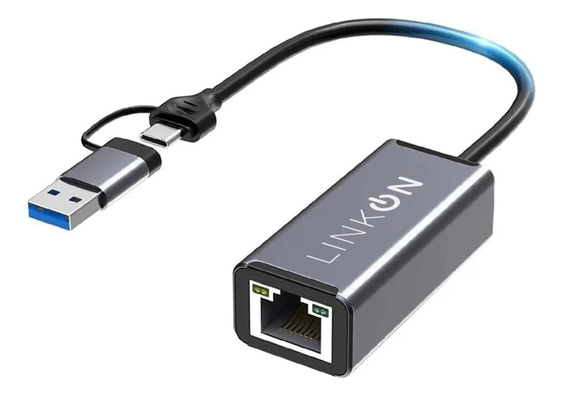 ADAPTADOR USB C Y USB 3.0 A RJ45 ETHERNET GIGABIT 1000MBP - 1