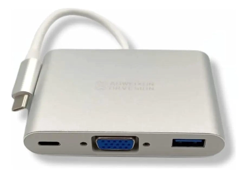 HUB ADAPTADOR USB-C CON VGA 4K, USB 3.0 Y USB-C - 4
