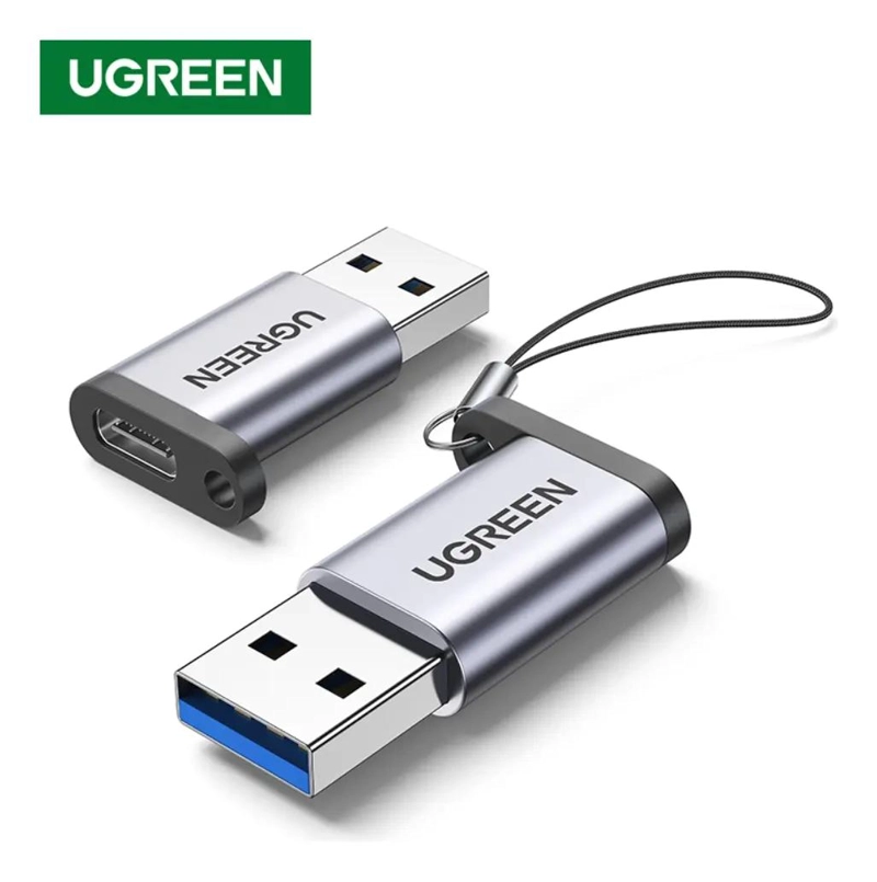 ADAPTADOR USB-A 3.0 MACHO A USB-C 3.1 ALUMINIO PLATA - 2