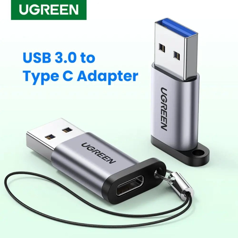 ADAPTADOR USB-A 3.0 MACHO A USB-C 3.1 ALUMINIO PLATA - 3