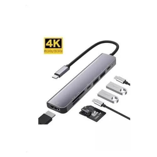 HUB ADAPTADOR USB TIPO C 7 EN 1 PARA MAC Y WINDOWS - 3