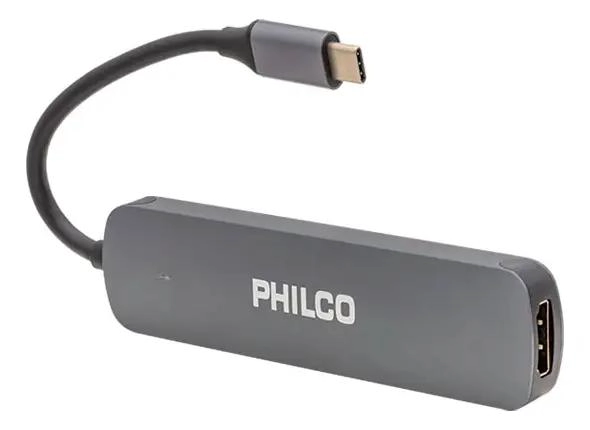 GENÉRICO ADAPTADOR MULTIPUERTO USB-C COLOR PLATEADO