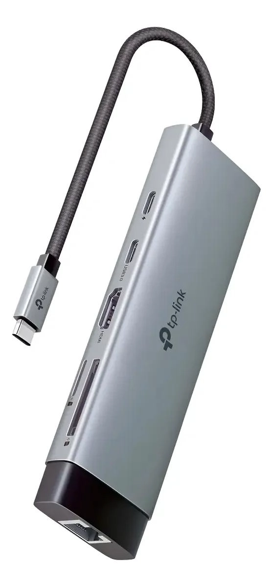 GENÉRICO ADAPTADOR USB-C CON HDMI, 3 USB 3.0, RJ45, SD Y MICRO SD