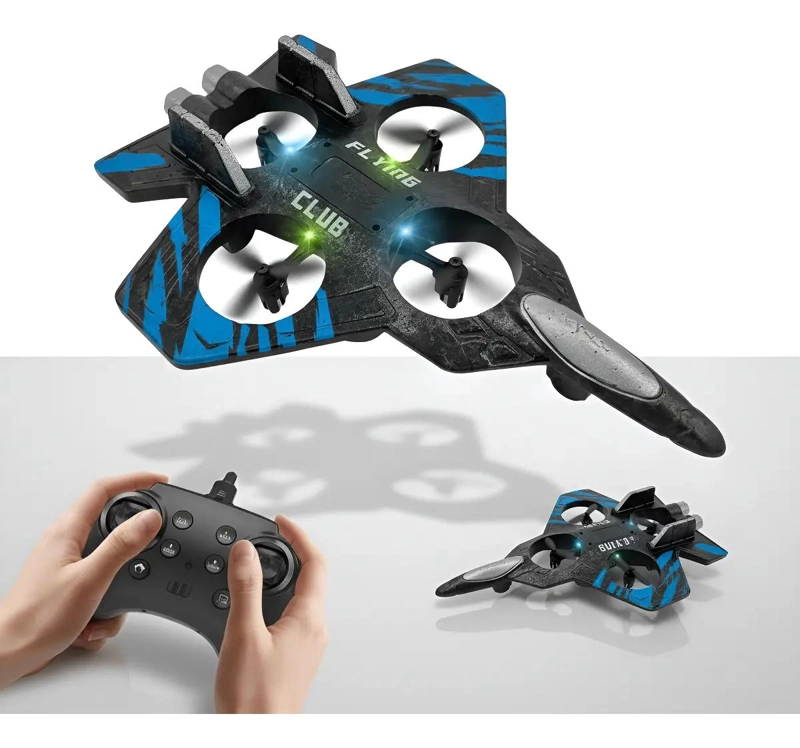 DRON CON DISEÑO AERODINAMICO TIPO AVION Y CONTROL REMOTO - 4