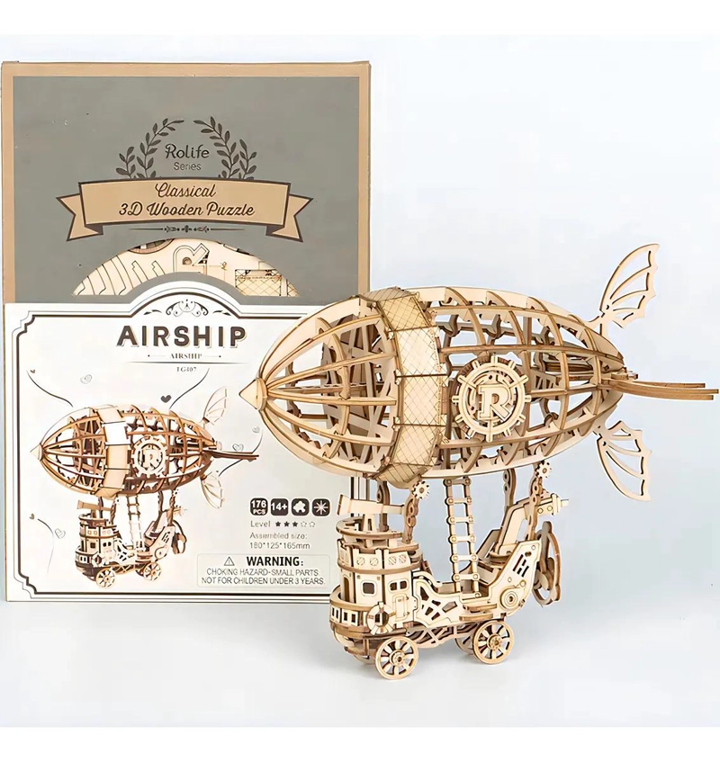 ROMPECABEZAS 3D DE MADERA DIRIGIBLE DECORATIVO - 3