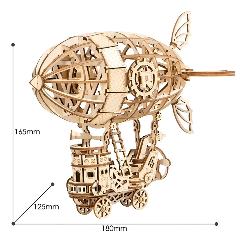ROMPECABEZAS 3D DE MADERA DIRIGIBLE DECORATIVO - 5