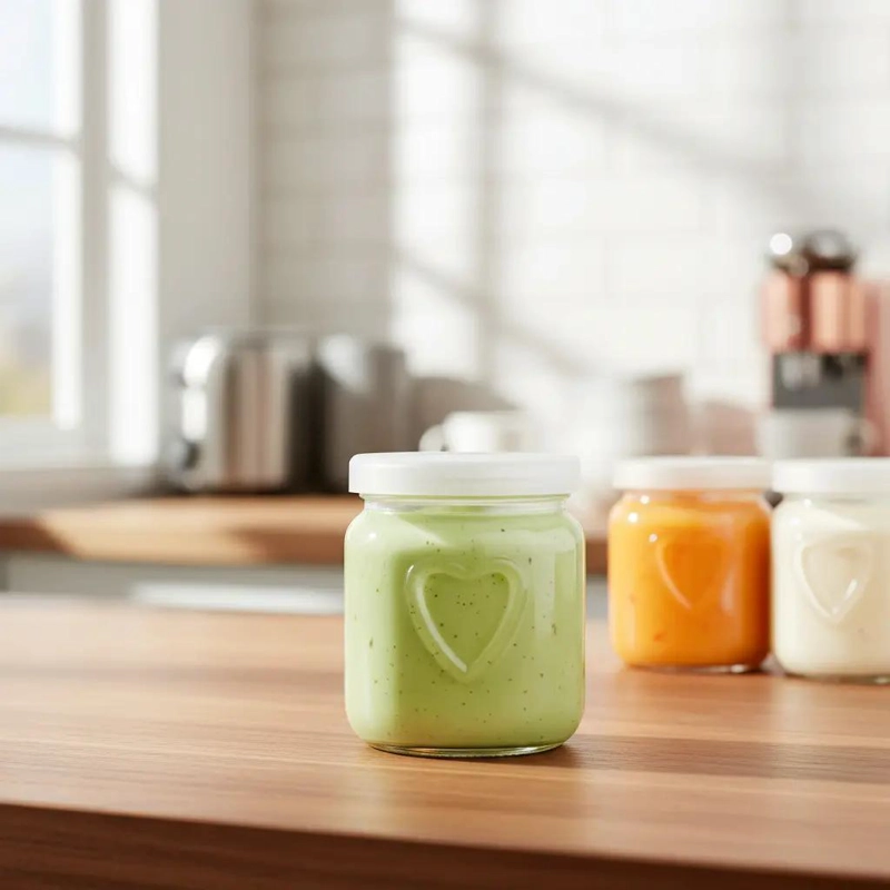 FRASCOS DE VIDRIO REDONDOS PARA YOGUR 150ML CON TAPA - 1
