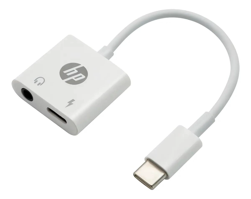 GENÉRICO ADAPTADOR USB-C A 3.5 MM Y USB-C NEGRO